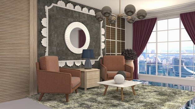 Luxurious living room featuring modern elegance and style, created with the best interior design services in Dubai.